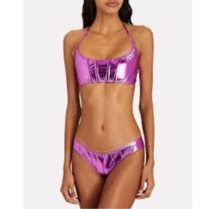 Lisa Marie Fernandez Bikini in Purple Metallic.
